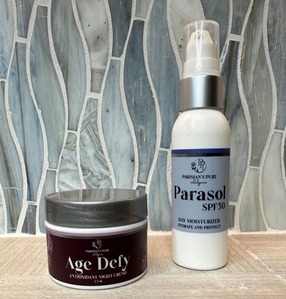 Age Defy Anti-aging night cream & Parasol SPF50 Day Moisturizer | Parisians Pure