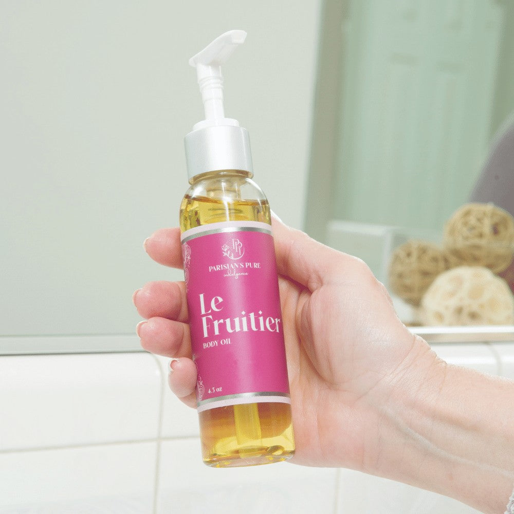 Best Natural Body Oil | Le Fruitier for Dry Skin & Nails | Parisians Pure Skincare for women over 50