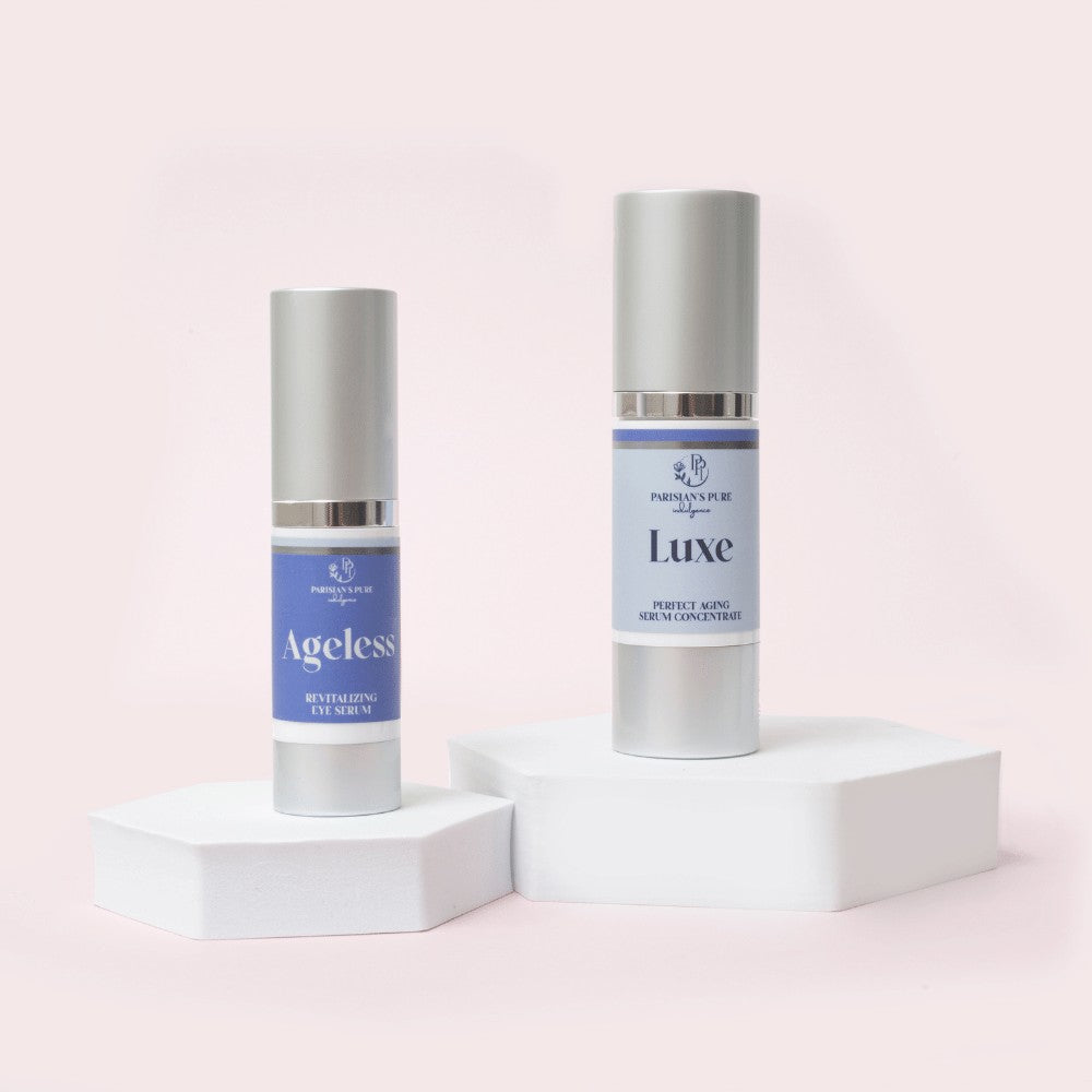 Luxe Perfect Aging & Ageless Eye Serum Bundle: Mature Skin Serum | Parisians Pure Indulgence