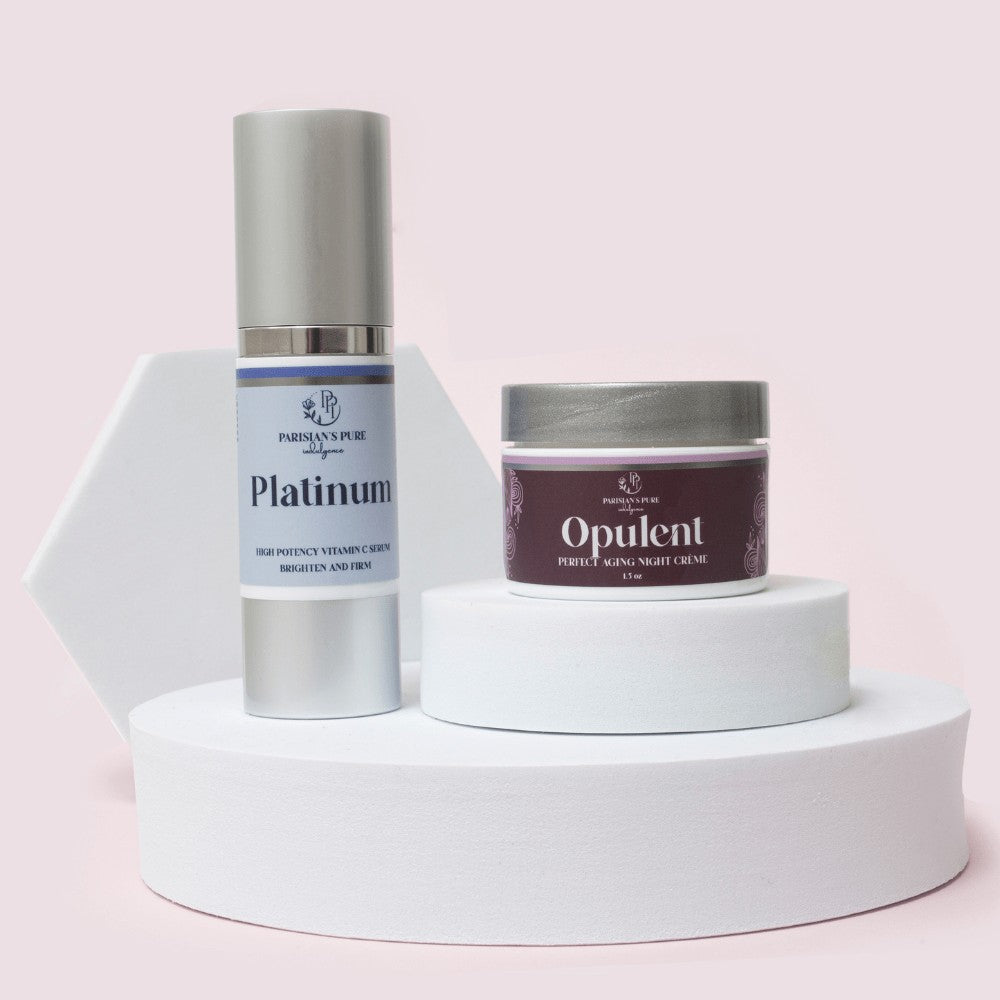 Platinum High Potency C & Opulent Night Cream Combo Parisians Pure Indulgence