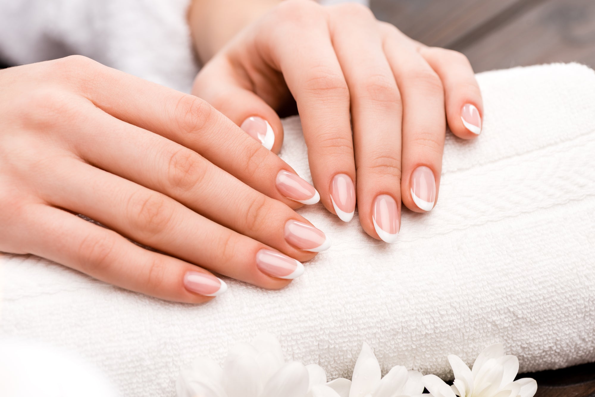 Image of womans hands with manicured nails | Parisians Pure Indulgence | Nail Fitness Nail Hardener