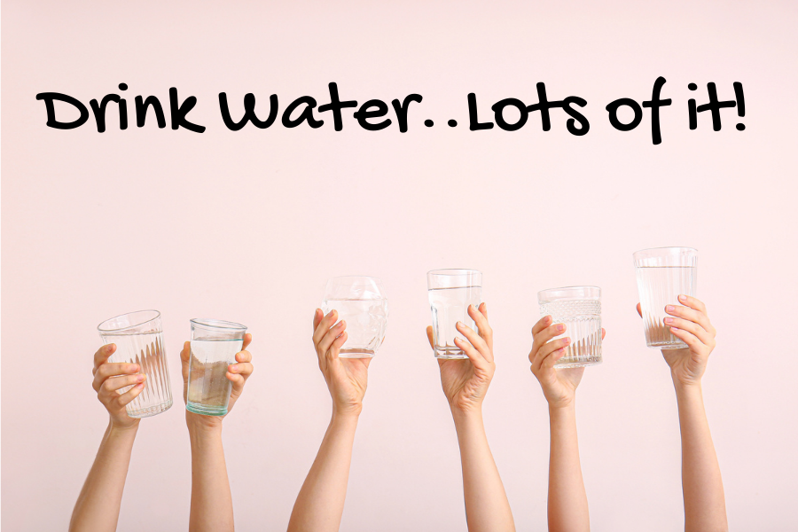 6 women holding glasses of water | Hydration for Glowing Skin & Health: Your Guide to Drinking More Water Daily | Parisians Pure Skincare