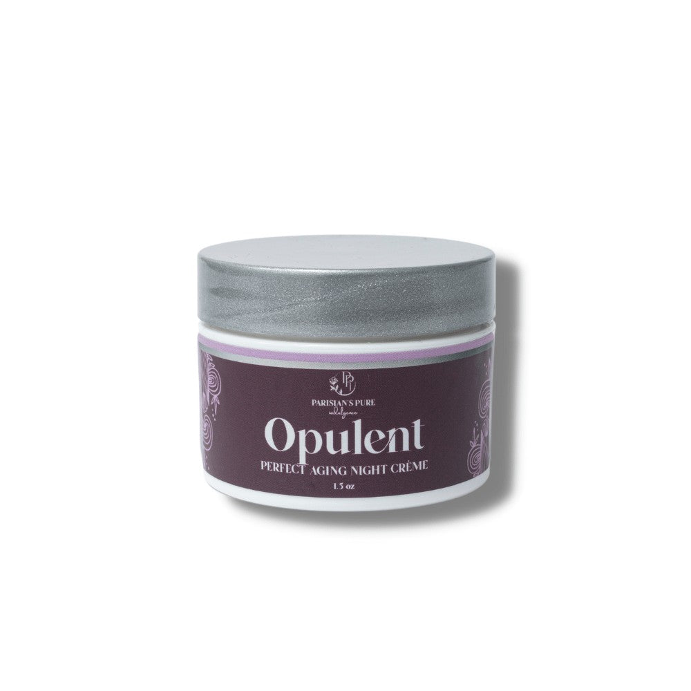 ar of Opulent Night Cream with firming Peptides and Glycolic Acid for mature skin